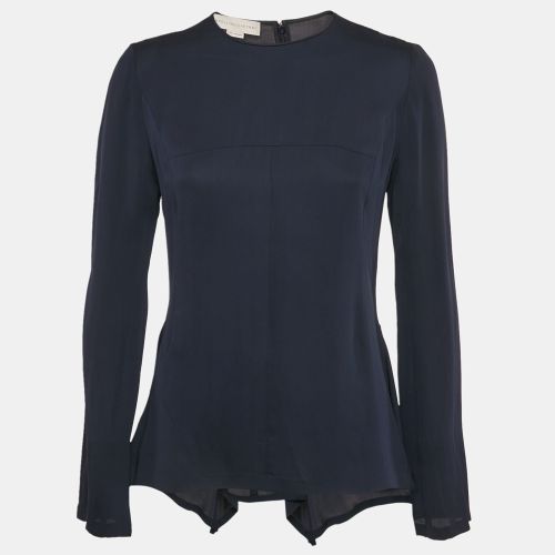 Stella McCartney Navy Blue Crepe Asymmetric Top S - Stella McCartney - Modalova