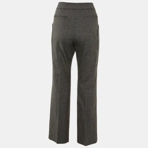 Patterned Wool and Cotton Straight Leg Trousers M - Stella McCartney - Modalova