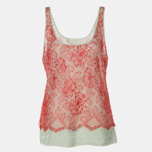 Mint Lace and Chiffon Sleeveless Top S - Stella McCartney - Modalova