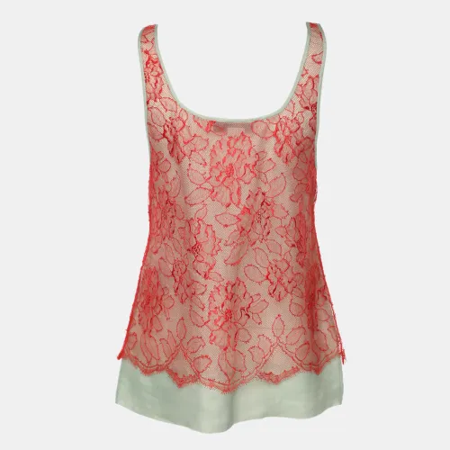 Mint Lace and Chiffon Sleeveless Top S - Stella McCartney - Modalova