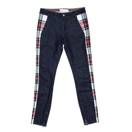 Denim Plaid Trim Jeans S - Stella McCartney - Modalova