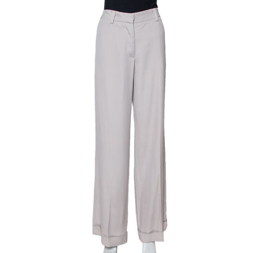 Stella McCartney Ecru Silk Blend Wide Leg Trousers M - Stella McCartney - Modalova