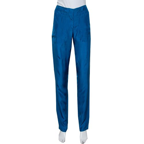 Stella McCartney Blue Silk Tapered Leg Trousers M - Stella McCartney - Modalova