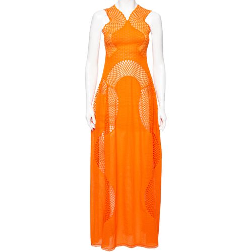 Stella McCartney Orange Lace & Mesh Inset Sleeveless Maxi Dress XS - Stella McCartney - Modalova