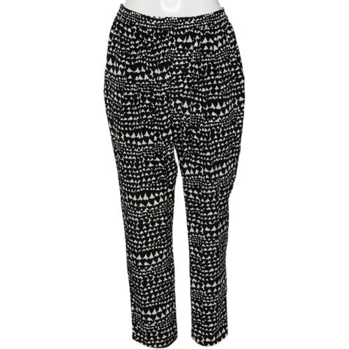 Stella McCartney Monochrome Heart Printed Silk Pants M - Stella McCartney - Modalova