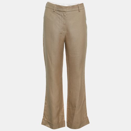 Stella McCartney Beige Cuffed Hem Trousers M - Stella McCartney - Modalova