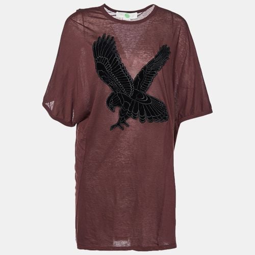 Stella McCartney Brown Cotton Eagle Embroidered Blouse M - Stella McCartney - Modalova