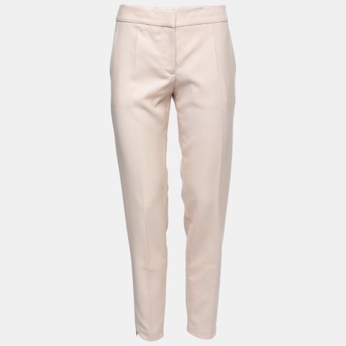 Stella McCartney Pink Textured Wool Tailored Trousers S - Stella McCartney - Modalova