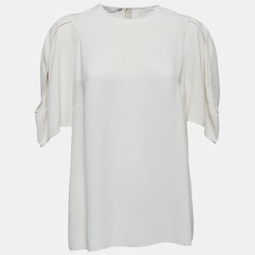 Stella McCartney Ivory Crepe Slit Sleeve Detail Blouse L - Stella McCartney - Modalova