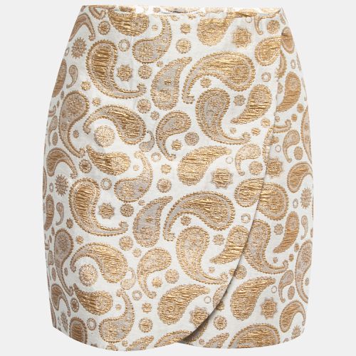 Gold/ Paisley Brocade Mini Wrap Skirt XS - Stella McCartney - Modalova