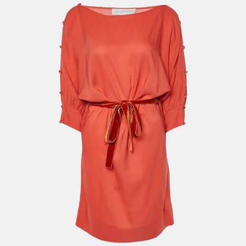 Silk & Wool Buttoned Sleeve Belted Dress XS - Stella McCartney - Modalova