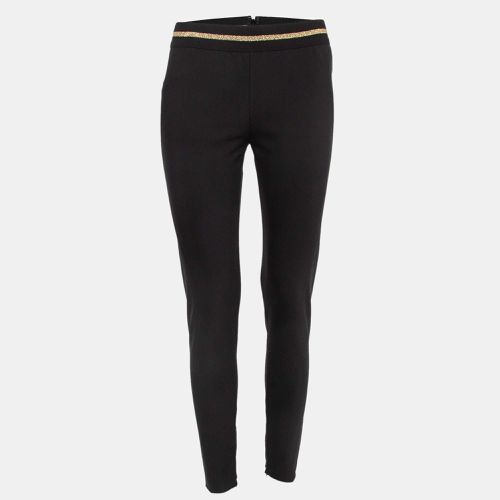 Stella McCartney Black Stretch Knit Waist Detail Skinny Pants M - Stella McCartney - Modalova