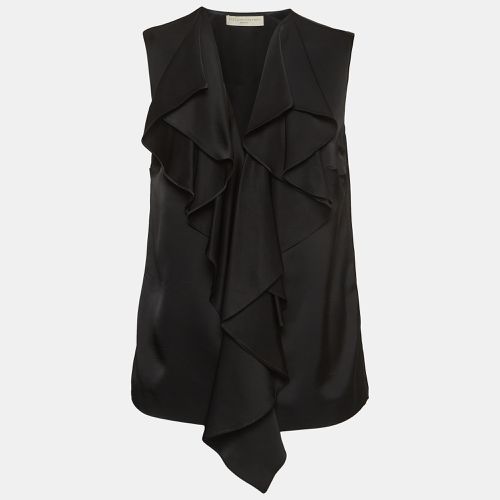 Stella McCartney Black Silk Ruffle Sleeveless Top M - Stella McCartney - Modalova