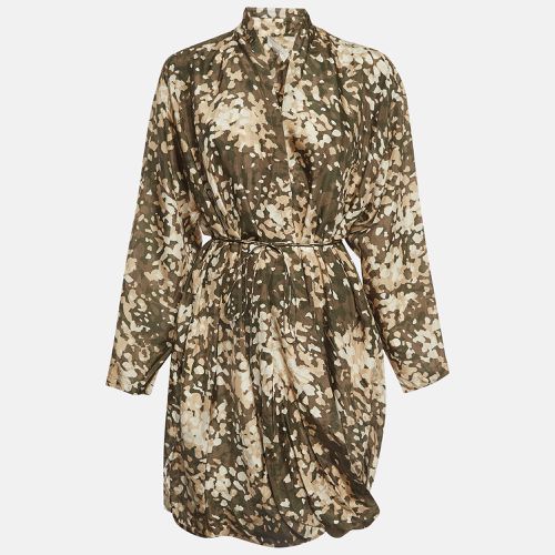 Stella McCartney Green Camouflage Print Silk Mini Dress S - Stella McCartney - Modalova