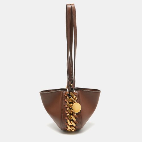 Stella McCartney Brown Faux Leather Chunky Chain Bucket Bag - Stella McCartney - Modalova