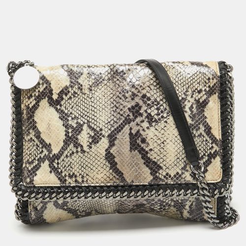 Stella McCartney Cream/Black Python Print Faux Leather Falabella Shoulder Bag - Stella McCartney - Modalova