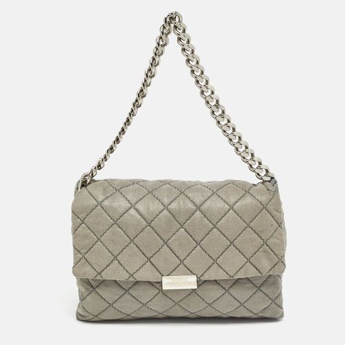 Stella McCartney Grey Quilted Faux Suede Beckett Shoulder Bag - Stella McCartney - Modalova