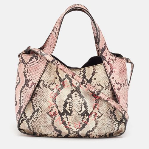 Faux Snakeskin Embossed Leather Logo Tote - Stella McCartney - Modalova