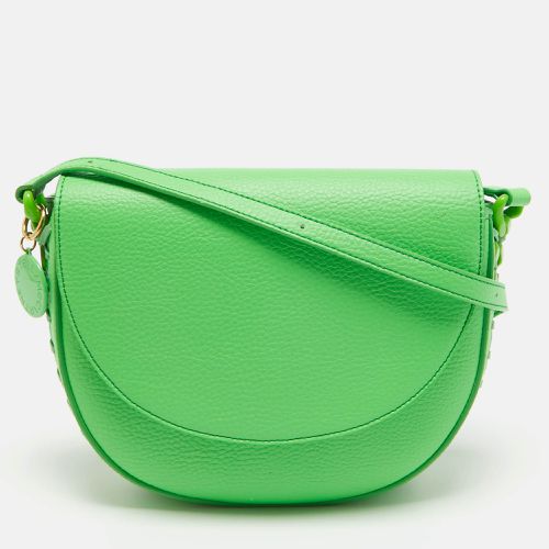 Stella McCartney Green Faux Leather Frayme Flap Crossbody Bag - Stella McCartney - Modalova