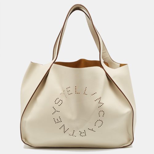 Stella McCartney Off White Faux Perforated Logo Tote - Stella McCartney - Modalova