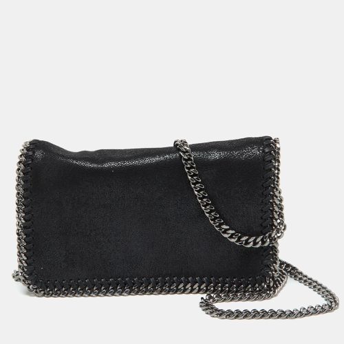 Stella McCartney Black Faux Suede Falabella Flap Crossbody Bag - Stella McCartney - Modalova