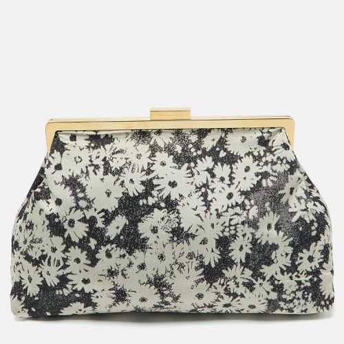 Stella McCartney Grey Canvas Floral Printed Oversized Daisy Clutch - Stella McCartney - Modalova