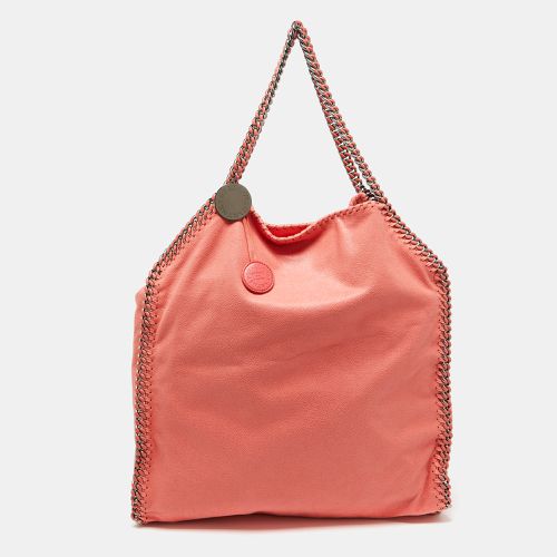 Stella McCartney Coral Orange Faux Suede Large Falabella Tote - Stella McCartney - Modalova