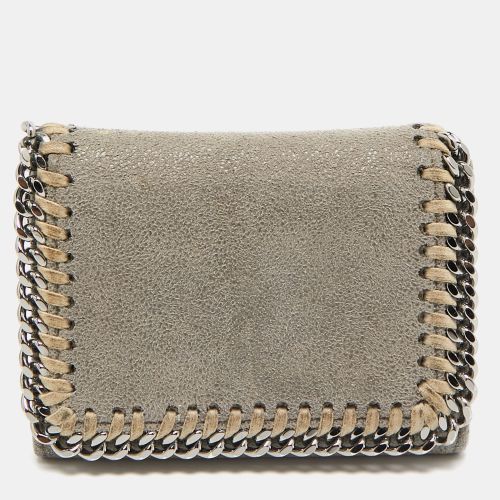 Stella McCartney Grey Faux Suede Falabella Trifold Wallet - Stella McCartney - Modalova