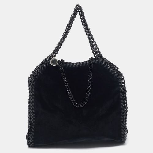 Stella McCartney Black Velvet Mini Falabella Tote - Stella McCartney - Modalova