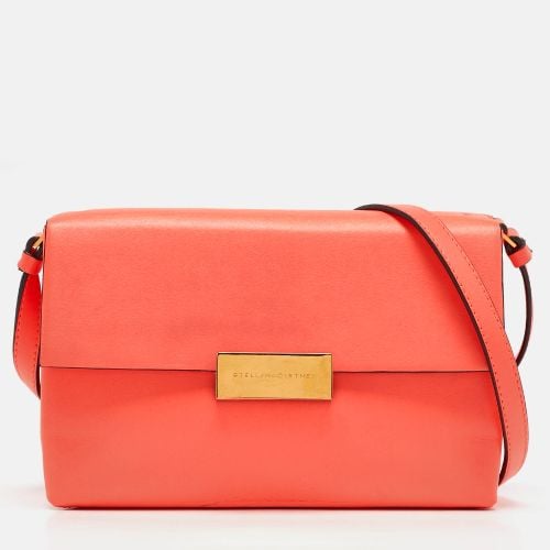 Stella McCartney Neon Orange Faux Leather Metal Flap Crossbody Bag - Stella McCartney - Modalova