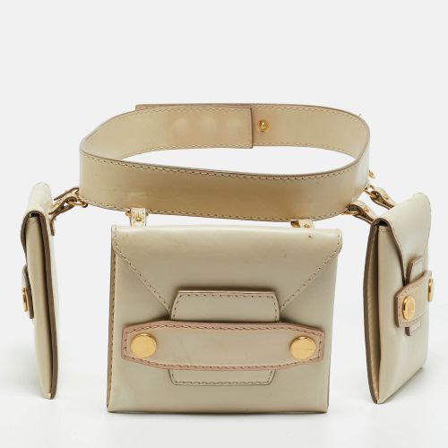 Stella McCartney Cream Faux Leather Trio Belt Bag - Stella McCartney - Modalova