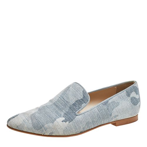 Stella McCartney Blue Camo Print Canvas Smoking Slippers Size 38 - Stella McCartney - Modalova