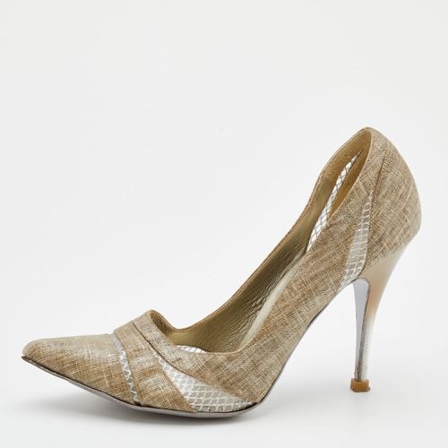 Stella McCartney Beige Fabric and Mesh Pointed Toe Pumps Size 38 - Stella McCartney - Modalova