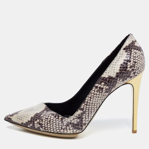 Stella McCartney Tri Color Faux Patent and Snakeskin Embossed Leather D'orsay Pumps Size 38.5 - Stella McCartney - Modalova