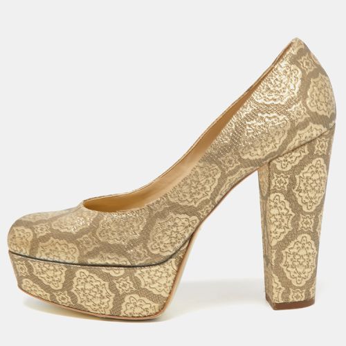 Brocade Fabric Platform Pumps Size 38.5 - Stella McCartney - Modalova