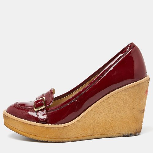 Faux Patent Leather Wedge Platform Loafer Pumps Size 38 - Stella McCartney - Modalova