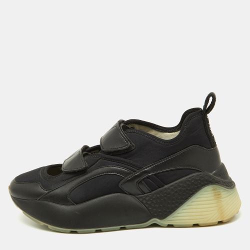 Stella McCartney Black Faux Leather and Neoprene Eclypse Sneakers Size 39 - Stella McCartney - Modalova