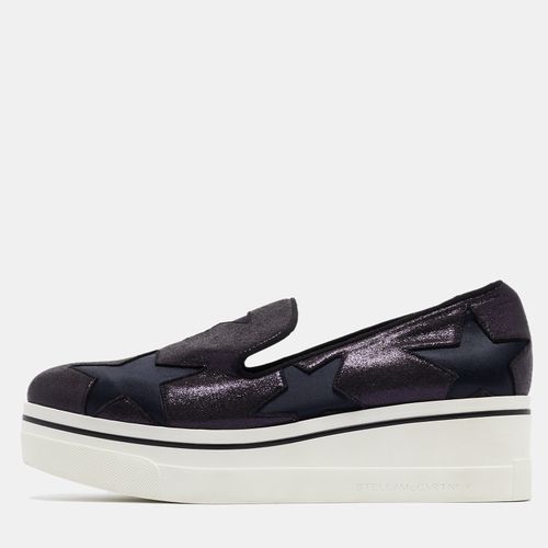 Stella McCartney Metallic Faux Leather Elyse Star Slip On Sneakers Size 41 - Stella McCartney - Modalova