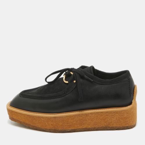 Stella McCartney Black Suede And Faux Leather Lace Up Sneakers Size 36 - Stella McCartney - Modalova