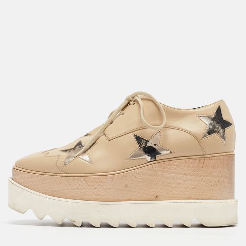 Stella McCartney Beige Faux Leather Elyse Star Sneakers Size 36 - Stella McCartney - Modalova