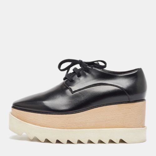 Stella McCartney Black Faux Leather Elyse Platform Derby Sneakers Size 37 - Stella McCartney - Modalova