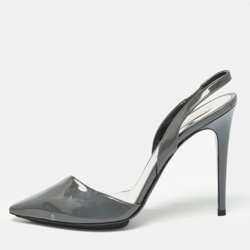 Stella McCartney Grey Faux Patent Leather Slingback Pumps Size 36.5 - Stella McCartney - Modalova