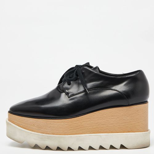 Stella McCartney Black Faux Leather Elyse Derby Sneakers Size 38 - Stella McCartney - Modalova