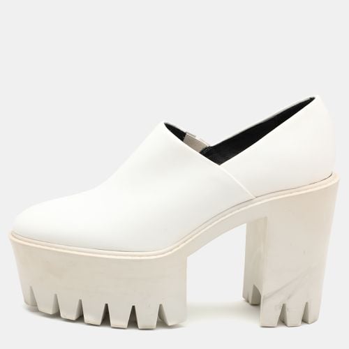 Stella McCartney White Faux Leather Platform Loafers Size 37.5 - Stella McCartney - Modalova