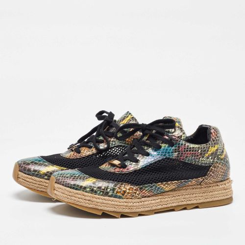Python Effect Faux Leather and Mesh Espadrille Sneakers Size 41 - Stella McCartney - Modalova