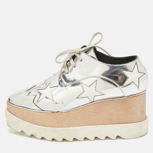 Stella McCartney Silver Patent Leather Elyse Oxford Sneakers Size 37 - Stella McCartney - Modalova