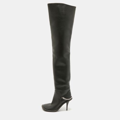 Stella McCartney Black Leather Over The Knee Boots Size 40 - Stella McCartney - Modalova