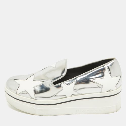 Stella McCartney Silver Faux Leather Binx Star Slip On Sneakers Size 37 - Stella McCartney - Modalova