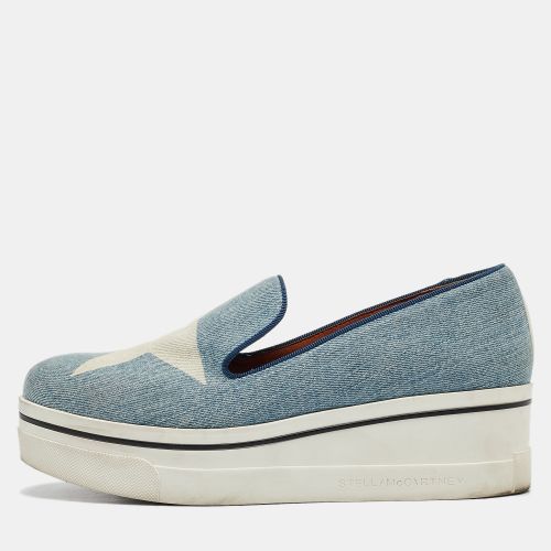 Stella McCartney Blue Denim Binx Star Platform Slip On Sneakers Size 38 - Stella McCartney - Modalova