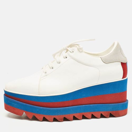 Stella McCartney White Faux Leather Elyse Platform Sneakers Size 37 - Stella McCartney - Modalova